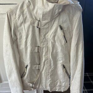 Burton Dream Snowboard Jacket Bright White Paper Print - Women's M